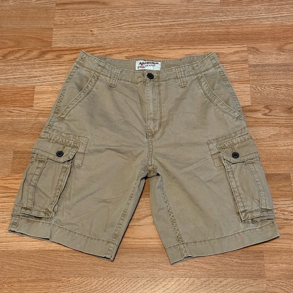 Arizona Jean Co Cargo Shorts Size 31 Tan Utility Hiking Outdoor